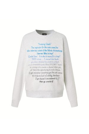 Gradient Slogan Round Neck Sweatshirt - Trendy Autumn Winter Long Sleeve Women's Casual Slim Fit Top
