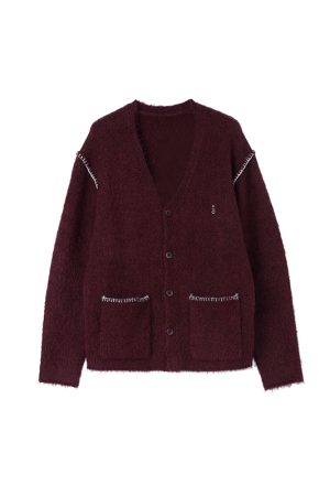 Gray Alpaca Loose Fit Cardigan Sweater Coat for Couples - Autumn Winter Fashion Layering Essential
