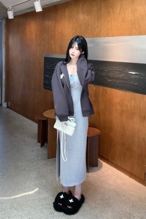 Gray Backless Spaghetti Strap Dress for Women - Slim Fit Bodycon Mini Skirt with Sexy Split - Stylish Summer Fashion