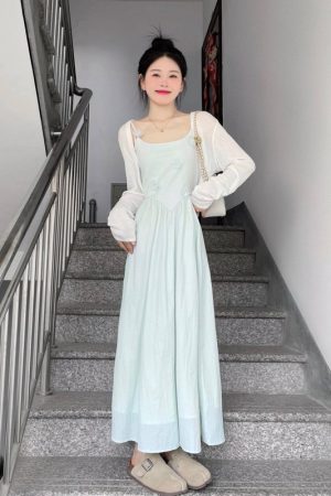 Green Floral Spaghetti Strap Dress for Women - Elegant Waist-Cinching Long Dress with Sun Protection - Summer 2025 Fashion Essential