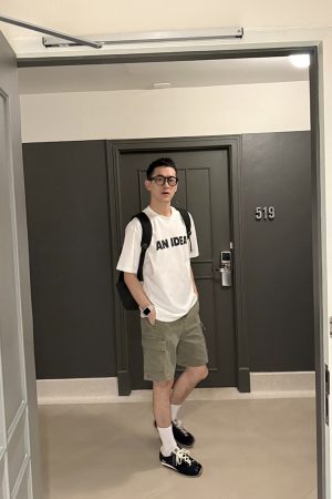 Green Soft Denim Work Shorts for Men â€“ Summer Japanese Retro Loose Straight Fit, Versatile Casual Style