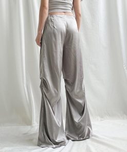 Grunge Elbise, Winter Outfits Formal Classy - Y2K Satin Wide Leg Pants