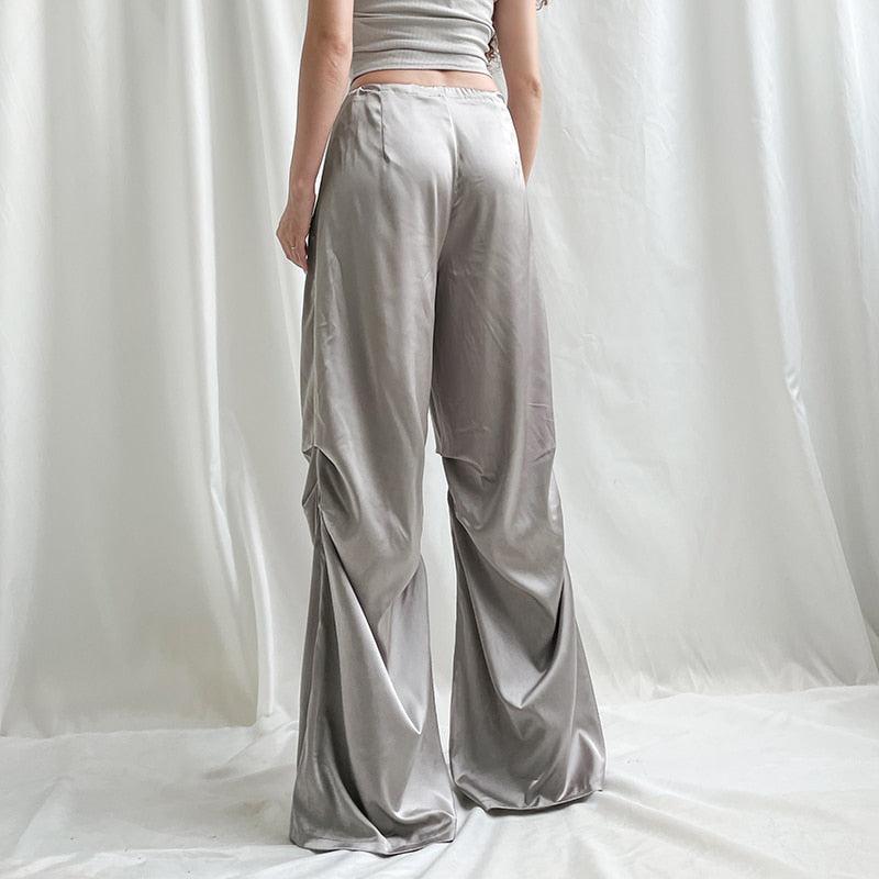 Grunge Elbise, Winter Outfits Formal Classy - Y2K Satin Wide Leg Pants Grunge Elbise, Winter Outfits Formal Classy - Y2K Satin Wide Leg Pants
