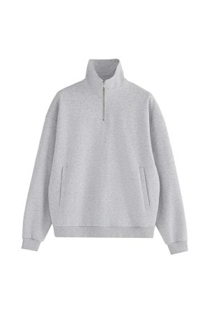Half-Zip American Style Hoodie - Roaring Beast Design for Autumn/Winter 2025, Trendy Streetwear Inspired by 90s and Y2K Fashion