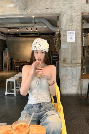 Halter Strapless Drawstring Top - Slimming Versatile Vacation Style, Sexy Trendy Summer Fashion, Perfect for Y2K and 90s Looks