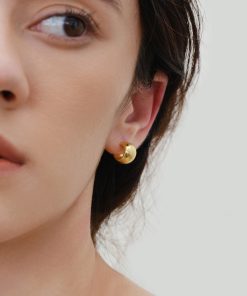 Hammered Design 925 Silver Needle Earrings - Sparkling Spring Summer Ear Studs for 90s Aesthetic and Y2K Fashion Lovers