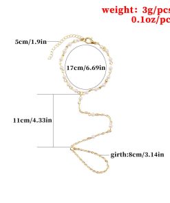 Handmade Beaded Pearl Bracelet and Ring Set - European and American Luxury Evening Jewelry for Women