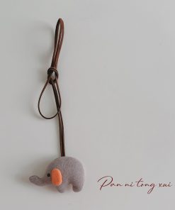 Handmade Children's Cartoon Hanging Neck Necklace - Cute 3D Animal Pendant for Sweatshirts and Bags, Soft Fabric Accessory