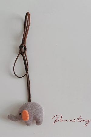 Handmade Children's Cartoon Hanging Neck Necklace - Cute 3D Animal Pendant for Sweatshirts and Bags, Soft Fabric Accessory