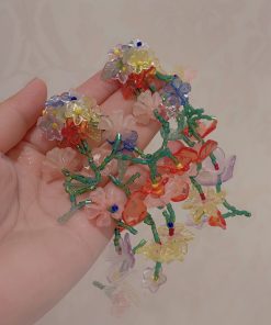 Handmade Colorful Beaded Woven Flower Earrings for Women - Heavy-Duty Summer Vacation Style, Niche Seaside Accessory