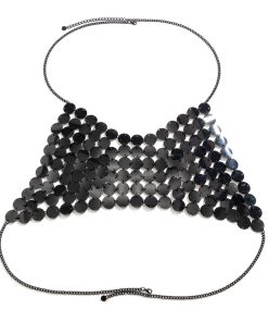 Handmade Colorful Sequined Body Chain Necklace - Sexy Casual Bikini Chest Chain for European and American Style