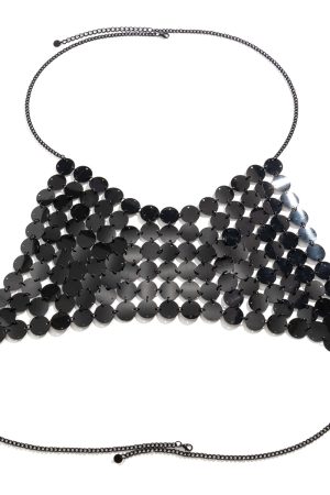Handmade Colorful Sequined Body Chain Necklace - Sexy Casual Bikini Chest Chain for European and American Style