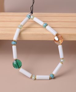 Handmade Crystal Phone Chain Strap - Beaded Decorative Case Strap for Women - Cute Spring/Summer Accessory in INS Style