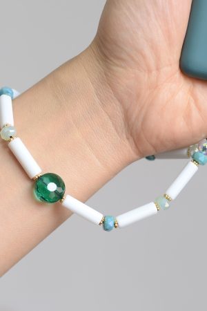 Handmade Crystal Phone Chain Strap - Beaded Decorative Case Strap for Women - Cute Spring/Summer Accessory in INS Style