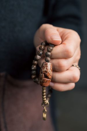 Handmade Double Circle Irregular Relic Beads Bracelet - Trendy Retro Cultural Accessories for Men and Women