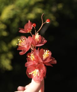 Handmade Embroidered Plum Blossom Hairpin - Ancient Style Hanfu Side Clip for Updo, Elegant Qipao Hair Accessory for Women