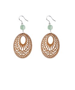 Handmade Ethnic Hollow Wooden Earrings for Women, Chinese Retro Style Ear Hooks, Niche Light Luxury Travel Accessories