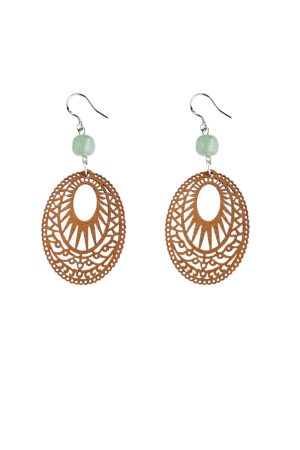 Handmade Ethnic Hollow Wooden Earrings for Women, Chinese Retro Style Ear Hooks, Niche Light Luxury Travel Accessories