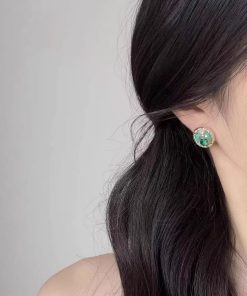 Handmade Ethnic Style Beaded Earrings for Women - Retro Blue Design, 2025 Trendy Spring/Summer Accessory