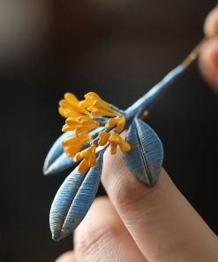 Handmade Floral Brooch - Exquisite Osmanthus Corsage Accessory for Qipao, Traditional Chinese Style Fashion Decoration