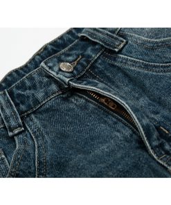 Handmade Pearl Sewn Denim Shorts - Loose Fit 3/4 Pants for Summer 2025, Trendy Casual Wear, Boho Style, Retro Fashion