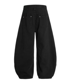 Handmade Pearl Wide-Leg Machete Pants for Men - Casual American Style Curved Blade Design, Trendy Y2K Fashion