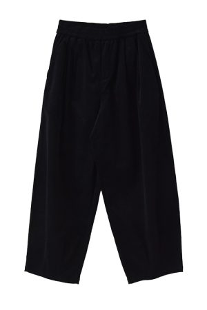 Handmade Retro Corduroy Balloon Pants with Loose Fit, Elastic Waistband, and Wide-Leg Design for Casual Chic Style