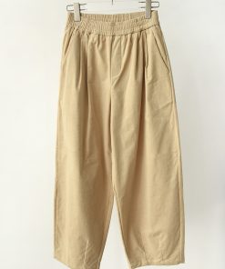 Handmade Retro Corduroy Balloon Pants with Loose Fit, Elastic Waistband, and Wide-Leg Design for Casual Chic Style