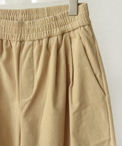 Handmade Retro Corduroy Balloon Pants with Loose Fit, Elastic Waistband, and Wide-Leg Design for Casual Chic Style