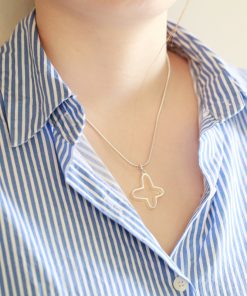 Handmade S925 Pure Silver Necklace, Machine-Woven Chain, Stylish Bare Chain Pendant for Men and Women, Modern Minimalist Jewelry