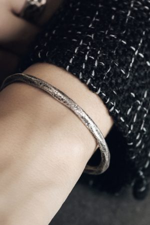 Handmade Thai Silver Bracelet for Men and Women, Trendy Minimalist Retro Design, Unisex Couple Style, Perfect Gift for Him and Her