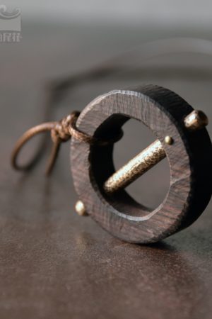 Handmade Vintage Black Sandalwood Pendant Necklace for Men - Trendy Creative Accessories with Unique Personality Design