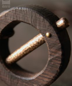 Handmade Vintage Black Sandalwood Pendant Necklace for Men - Trendy Creative Accessories with Unique Personality Design