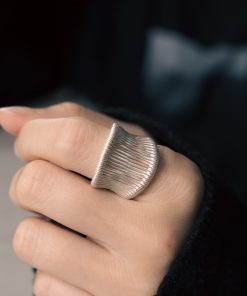 Handmade Vintage Open Ring for Men and Women, Simple 925 Silver Design, Versatile Finger Jewelry