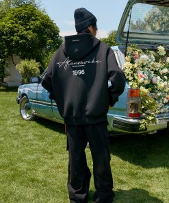 Handwritten Signature Embroidery Clean Fit Cardigan Sweatshirt in Air Layer - Trendy Y2K Style Outerwear