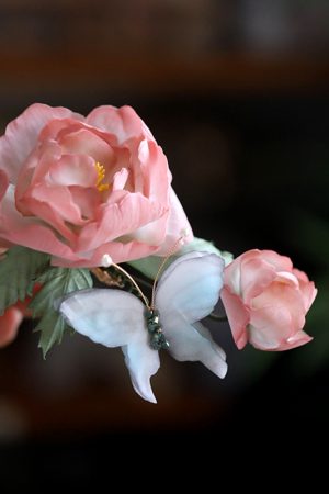 Hanfu Peony Hair Clip - Ancient Tang Dynasty Style Floral Hair Accessory for Fairy Tale Costumes and Traditional Looks