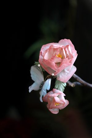 Hanfu Peony Hair Clip - Ancient Tang Dynasty Style Floral Hair Accessory for Fairy Tale Costumes and Traditional Looks
