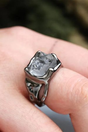 Harajuku Streetwear, Sugar Free Outfits - Cyberpunk Crystal Ring