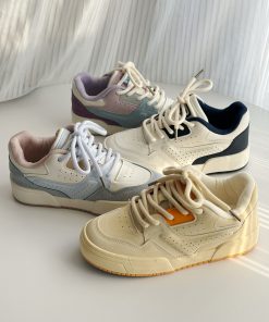 Harajuku-Style Women's Sneakers - 2025 Spring Casual Thick-Soled Versatile Shoes for Y2K Fashion Lovers