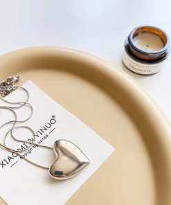 Heart-Shaped Clavicle Chain Necklace, Minimalist Ins Style, Understated Personalized Design, High-End Feel Fashion Jewelry