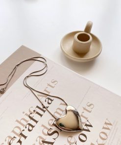 Heart-Shaped Clavicle Chain Necklace, Minimalist Ins Style, Understated Personalized Design, High-End Feel Fashion Jewelry