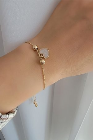 Heart-Shaped Oil Drop Bracelet, Simple Elegant Adjustable Accessory for Women, Versatile Everyday Jewelry