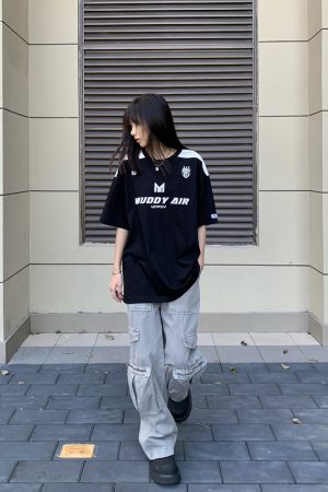 Heavyweight American Vintage Unisex Loose-Fit T-Shirt, Short Sleeve Jersey, High Street Trend, Casual 90s Style Top