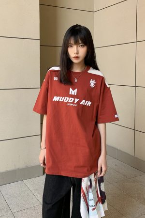 Heavyweight American Vintage Unisex Loose-Fit T-Shirt, Short Sleeve Jersey, High Street Trend, Casual 90s Style Top