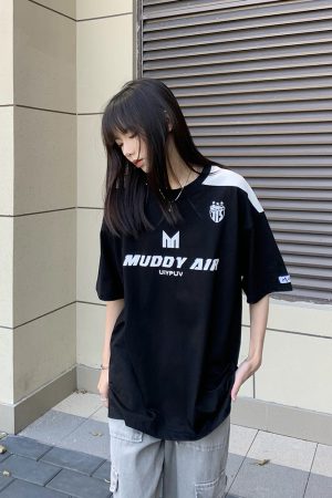 Heavyweight American Vintage Unisex Loose-Fit T-Shirt, Short Sleeve Jersey, High Street Trend, Casual 90s Style Top
