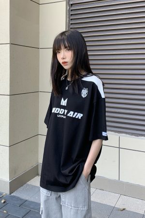 Heavyweight American Vintage Unisex Loose-Fit T-Shirt, Short Sleeve Jersey, High Street Trend, Casual 90s Style Top