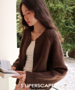 Heavyweight Chunky Knit Cocoon Zip-Up Cardigan Jacket - 800g All-Wool Cozy Fashion Layering Piece
