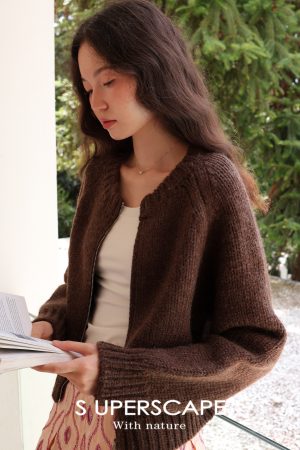Heavyweight Chunky Knit Cocoon Zip-Up Cardigan Jacket - 800g All-Wool Cozy Fashion Layering Piece