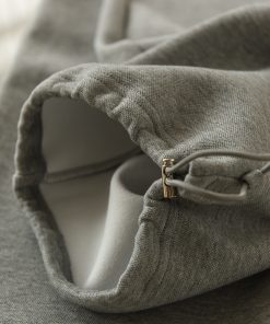 Heavyweight Cotton Fleece-Lined Sweatpants for Autumn & Winter, Adjustable Hem, Two-Way Wear, Casual Long Pants