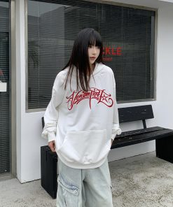 Heavyweight Embroidered Logo Hoodie for Men & Women - American Style Spring Autumn Sweatshirt, Pure Cotton High Street Fashion